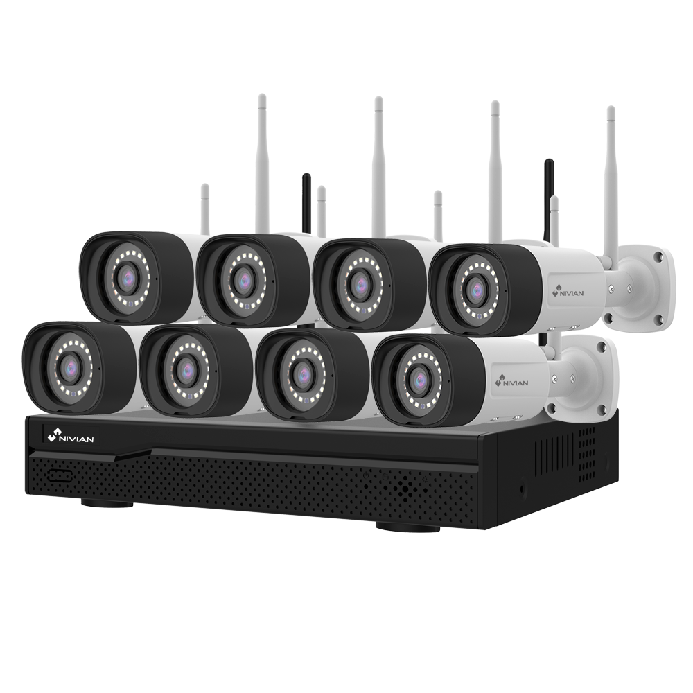 Nivian WiFi6 kit, NVR 16ch + 8 x 3 MP tuubikamera